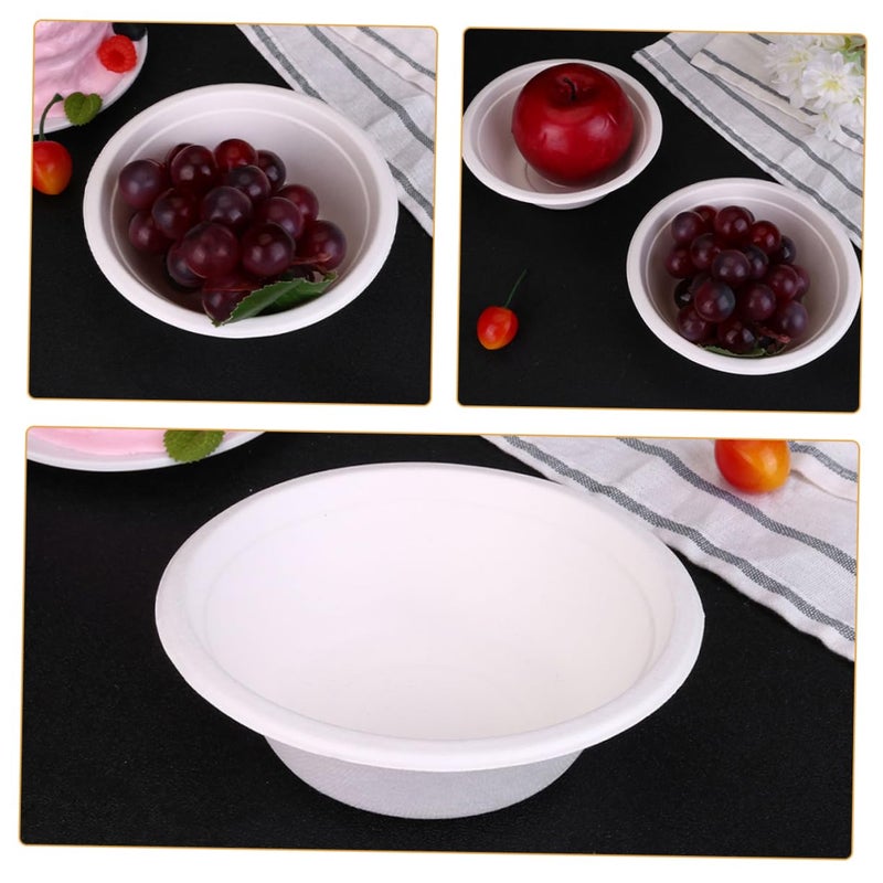 100Pcs 16oz White Disposable Soup Bowls Takeaway Food Containers For Camping Party BBQ - Image 3