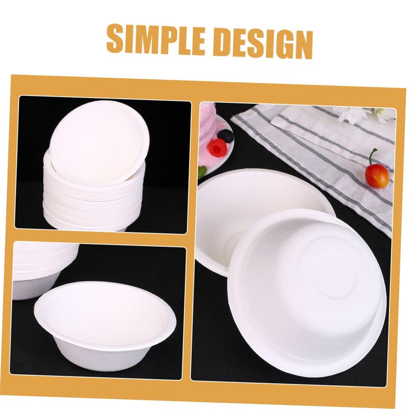 100Pcs 16oz White Disposable Soup Bowls Takeaway Food Containers For Camping Party BBQ - Image 5