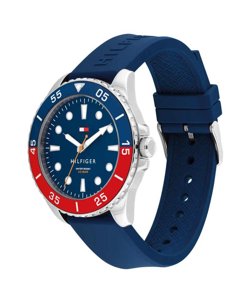 TOMMY HILFIGER Oceanic Analog Silicone Strap Watch