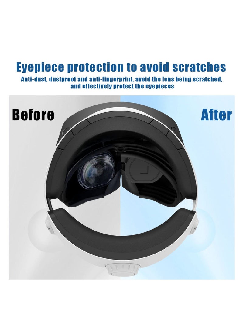 Generic Protector Cover Set for PS VR 2, Silicone Dust-proof Cover, Head Display Face Lens Controller Covers, 4 Piece Protect VR, Sweatproof and Washable  - Image 3