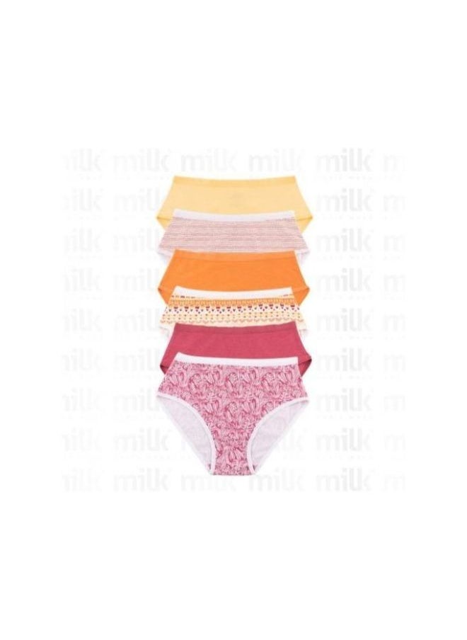 Milk - Under wear Brief  Lite - For Women  - Multicolour - Pack of 6 - Size M - Image 1