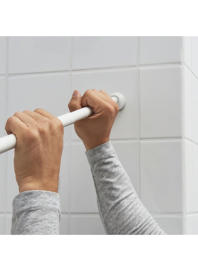 Baitique Extendable Shower Curtain Rod, Spring Tension, White, 70-120 cm - Image 4