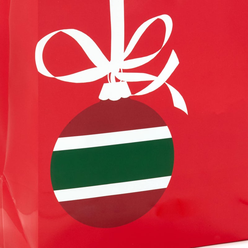 Hallmark Image Arts 11"" Large Christmas Gift Bags (6 Bags: Tartan Plaid  Snowy Tree  Red and Green Ornament) for Coworkers  Teachers  Family - Image 5