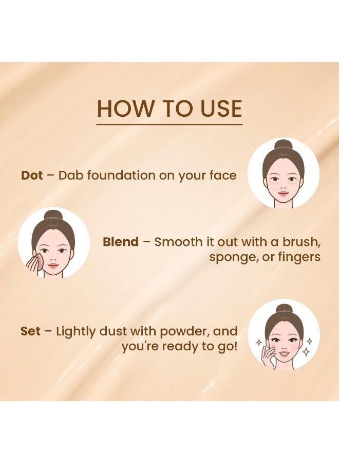 Shopaarel Full Coverage Blendable Semi Matte Miracle Skin Foundation Cream for All Skin Type (08 Earth) - Image 3
