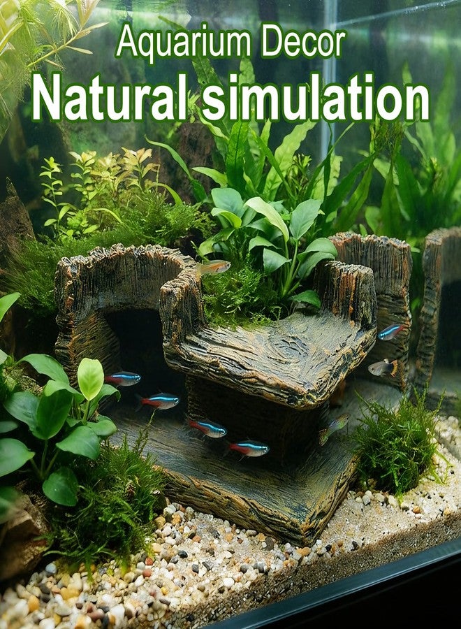 Kivan Base Resin Fish Tank Hideout Cave - 360° View Dual Hole Corner Tunnel | BPA-Free Natural-Looking Aquarium Decor for Corydoras, Guppy, Betta & Shrimp - Image 3