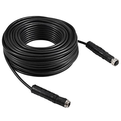 DALLUX Backup Camera Cable 4PIN Video Power Aviation Extension Wire for Vehicle Car Camper Bus Van Truck Motorhome Trailer RV Reverse Rearview Monitor CCTV System Waterproof Shock Proof 20m 65.7ft - Image 1
