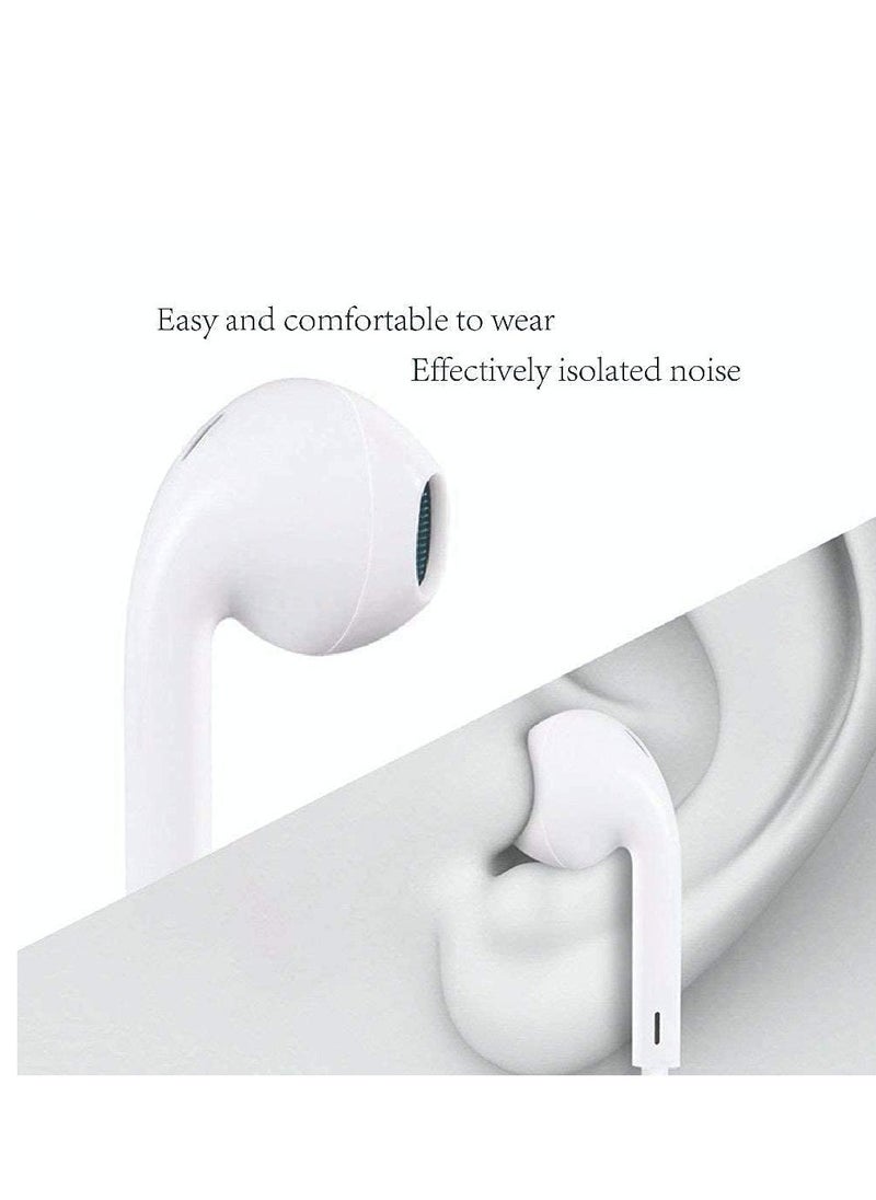 Lightning Wired Earphones for iPhone 7/8 Plus/ X/XR/XS Max/11/12 Pro Max (White)