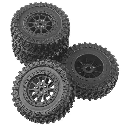 Vgoohobby OD 2.7" Rubber Tires & Plastic Wheel Rims Compatible with MN Model MN90 MN91 MN45 MN96 MN99 MN99S MN98 1/12 RC Car (Black) - Image 4