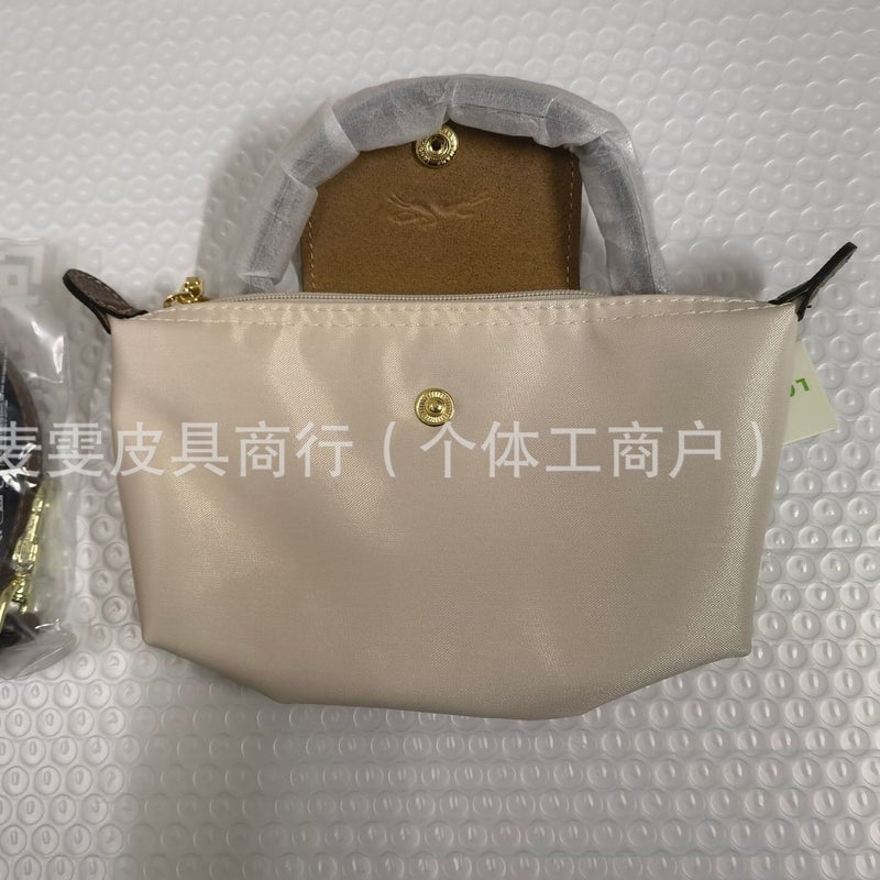 French Longchamp Mini Dumpling Bag Handbag Mobile Phone Bag Coin Purse Single Shoulder Crossbody Bag with No-Punch Strap - Image 2