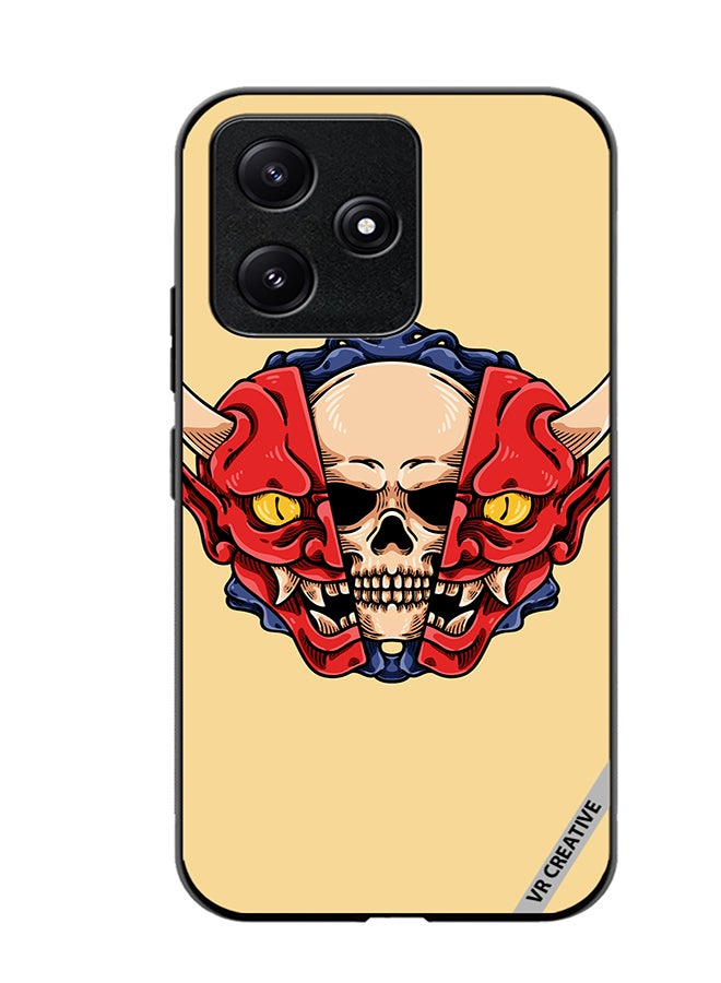 VR CREATIVE Protective Case Cover For Xiaomi Poco M6 Pro 5G Skull Inside Demon Oni Mask Design Multicolour - Image 1