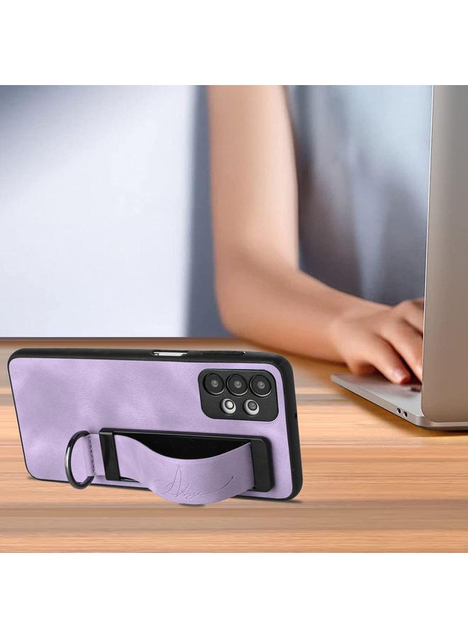 S-TOP Case For Samsung Galaxy A32 5G Wristband Holder Leather Back Phone Case - Image 4