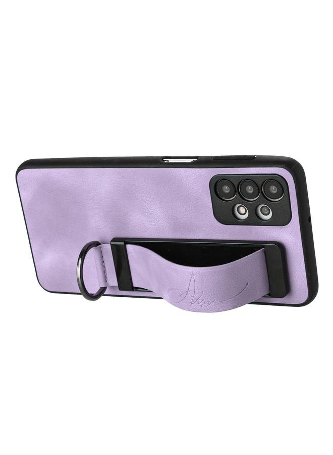 S-TOP Case For Samsung Galaxy A32 5G Wristband Holder Leather Back Phone Case - Image 3