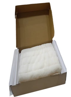 PACHA HOME 130x170 Double Layer Faux Fur Shawl, Perfect Match for Cold Days on the Couch - Color - Color: Off White.  - Image 2