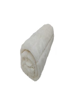 PACHA HOME 130x170 Double Layer Faux Fur Shawl, Perfect Match for Cold Days on the Couch - Color - Color: Off White.  - Image 4