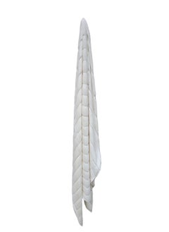 PACHA HOME 130x170 Double Layer Faux Fur Shawl, Perfect Match for Cold Days on the Couch - Color - Color: Off White.  - Image 3