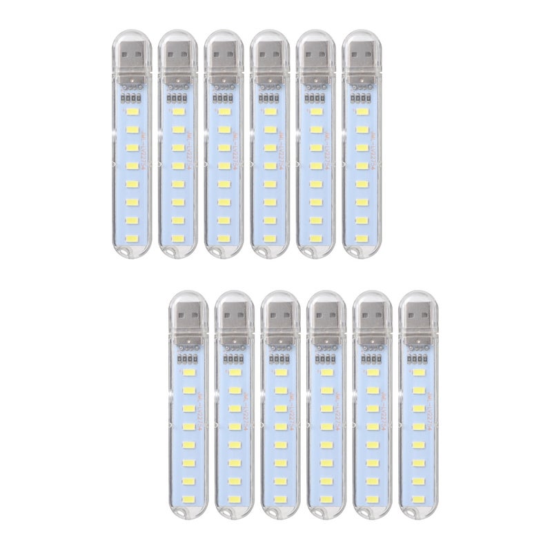 12 Pcs USB Night Light Portable Plug-in Lamp for Bedroom Nursery Room - Image 1