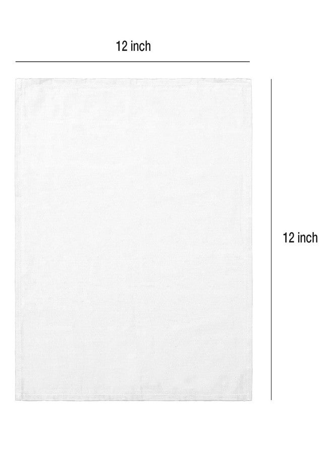 HOME SHEETS مناديل عشاء قطنية 100% من هوم شيتس، مقاس 12 × 12 بوصة، ناعمة ومتينة، مناديل قماشية قابلة لإعادة الاستخدام لتناول الطعام والمناسبات والاستخدام اليومي (أبيض، مجموعة من 10 مناديل (12 × 12)) - Image 5