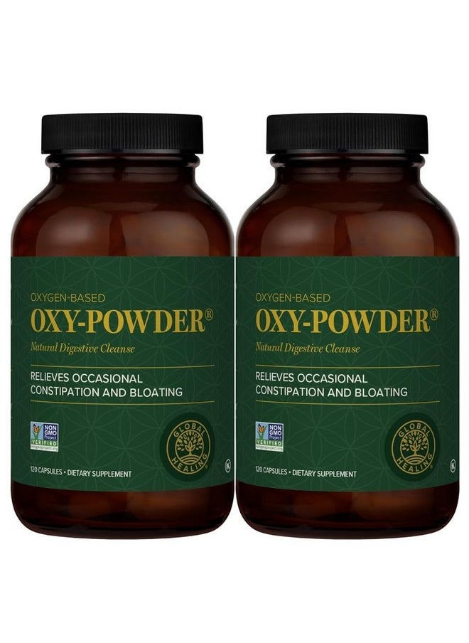 global healing center - Global Healing Center Oxy-Powder Colon Cleanse Detox - Oxygen Based Safe and Natural Intestinal Cleanser, 120 Count (Pack of 2) - Image 1