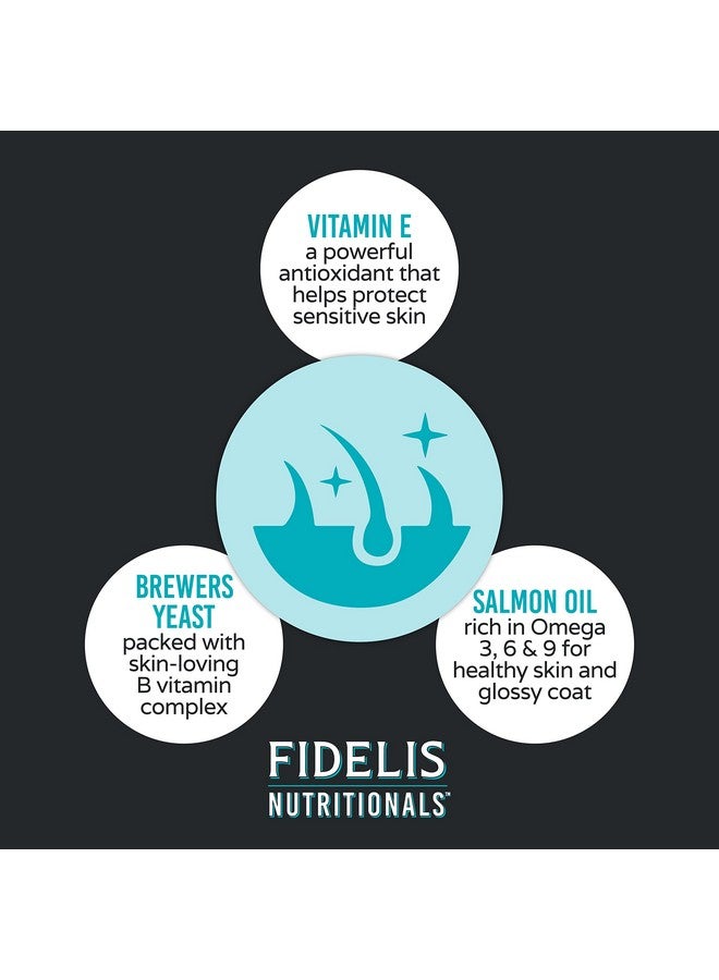 Fidelis Skin & Coat Plus+ Dog Skin & Coat Supplement, Omega 3, Vitamin E, Salmon Oil For Dogs, Fatty Acids, Healthy Skin, Shiny Coat, Adult, Big & Small, Made In Usa, Vegetable Flavor, 120 Soft Chews - Image 2