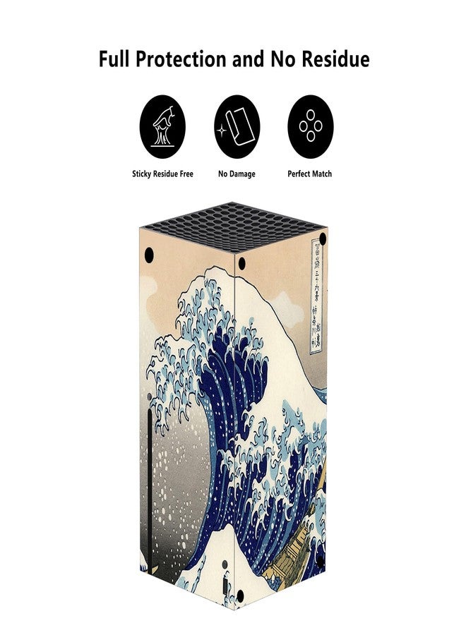 PlayVital The Great Wave Custom Vinyl Skins for Xbox Core Wireless Controller, Wrap Decal Cover Stickers for Xbox Series X Console Controller - Image 3
