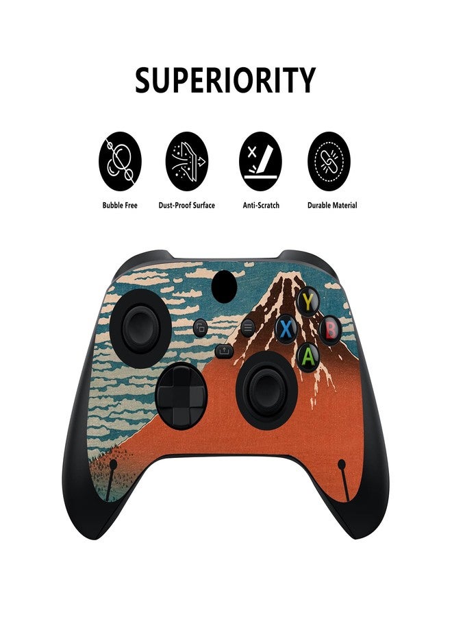 PlayVital The Great Wave Custom Vinyl Skins for Xbox Core Wireless Controller, Wrap Decal Cover Stickers for Xbox Series X Console Controller - Image 2
