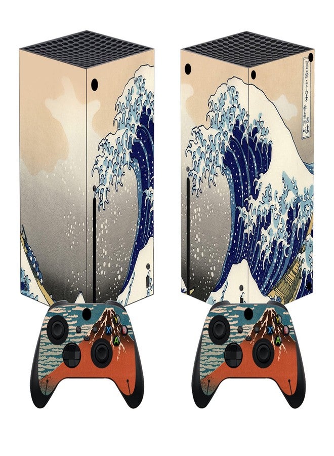 PlayVital The Great Wave Custom Vinyl Skins for Xbox Core Wireless Controller, Wrap Decal Cover Stickers for Xbox Series X Console Controller - Image 1