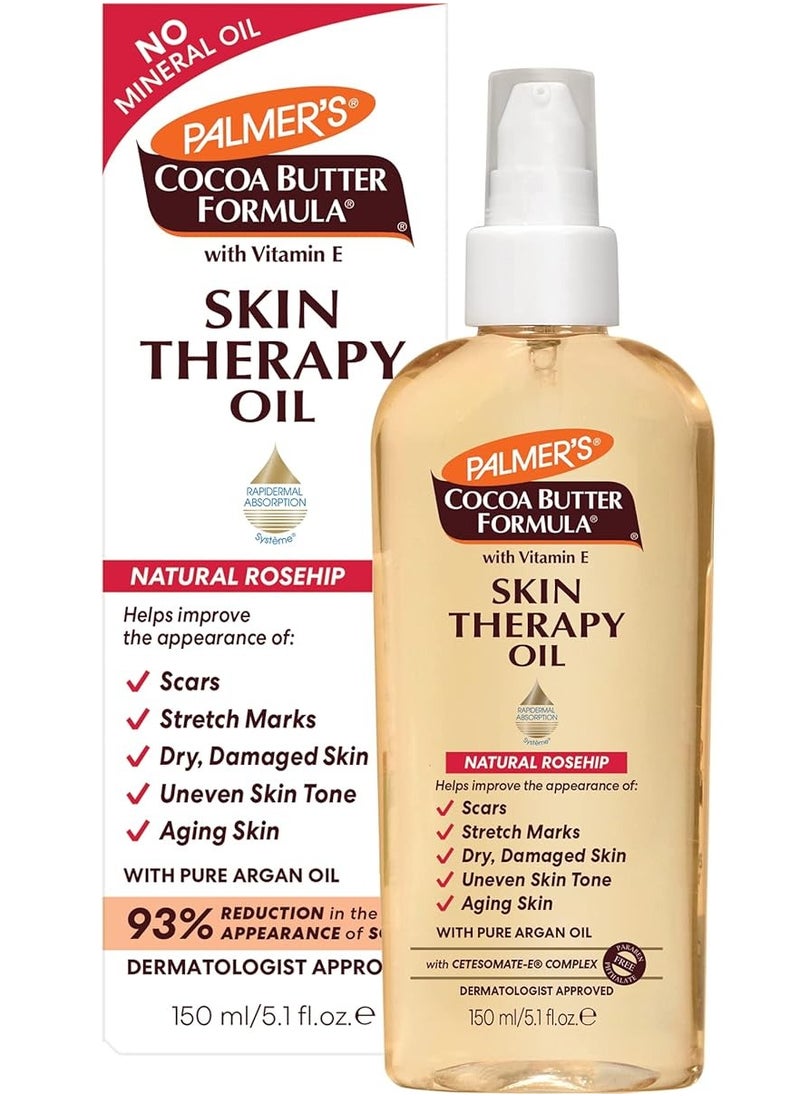 PALMER'S Cocoa Butter Formula Skin Therapy Moisturizing Body Oil with Vitamin E, Rosehip Fragrance 5.1 Ounces  - Image 1