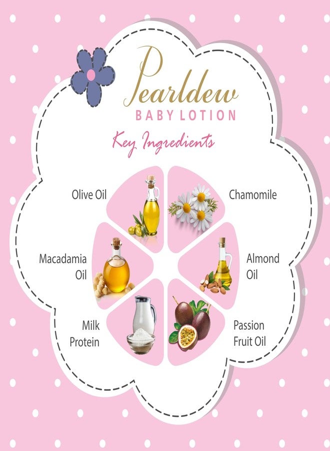 Pearldew Baby Lotion 100 ml | With Aloe Vera, Calendula, Coco Butter, Grapeseed Oil, Macadamia, Olive Oil, Chamomile, Passion Fruit Oil | Almond Oil & Vitamins | Paraben Free (100 ml - Pack Of 1) - Image 4