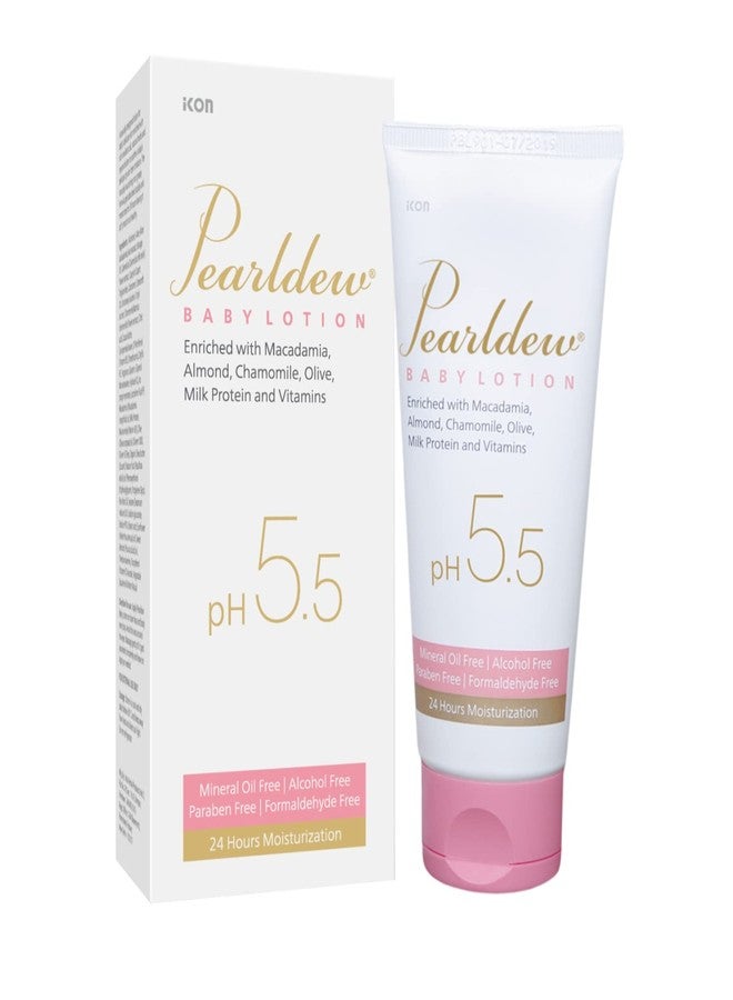 Pearldew Baby Lotion 100 ml | With Aloe Vera, Calendula, Coco Butter, Grapeseed Oil, Macadamia, Olive Oil, Chamomile, Passion Fruit Oil | Almond Oil & Vitamins | Paraben Free (100 ml - Pack Of 1) - Image 1