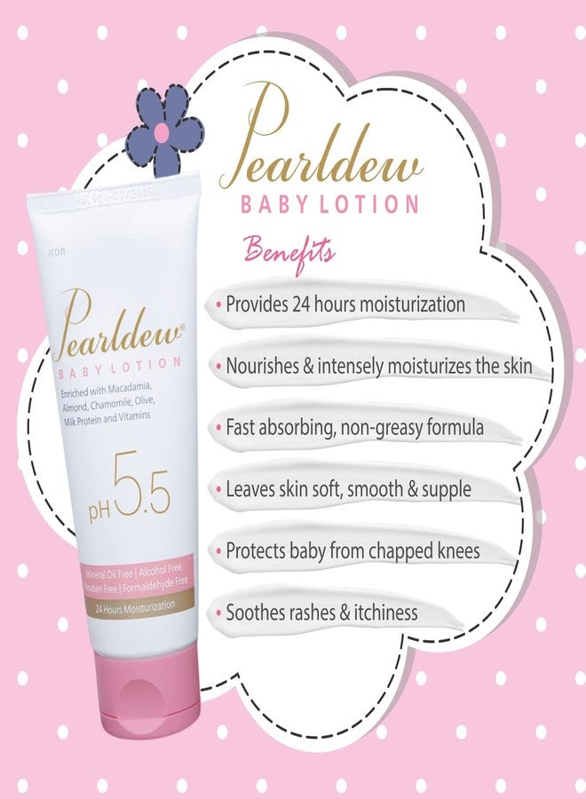 Pearldew Baby Lotion 100 ml | With Aloe Vera, Calendula, Coco Butter, Grapeseed Oil, Macadamia, Olive Oil, Chamomile, Passion Fruit Oil | Almond Oil & Vitamins | Paraben Free (100 ml - Pack Of 1) - Image 5