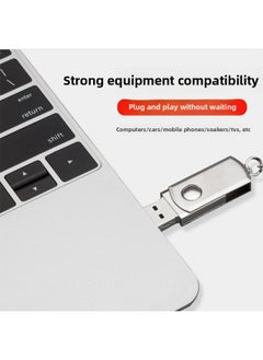 Generic Enough Small Fat Metal Rotating U Disk 2g4g8g16g32g64g128g Computer High-speed Bidding U Disk-Colour:Gold-Capacity:16GB  - Image 3