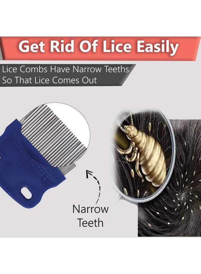 TEMPERIA (1 pcs) Lice Comb for Women, Men & Kids Hair - Nits, Dandruff & Lice Eggs Remover Products - Hair Lies Removal Comb for Head - Premium & Ergonomic Design (Random Colors) (MN01) - Image 3