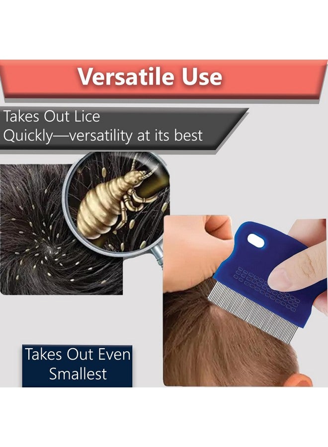 TEMPERIA (1 pcs) Lice Comb for Women, Men & Kids Hair - Nits, Dandruff & Lice Eggs Remover Products - Hair Lies Removal Comb for Head - Premium & Ergonomic Design (Random Colors) (MN01) - Image 5