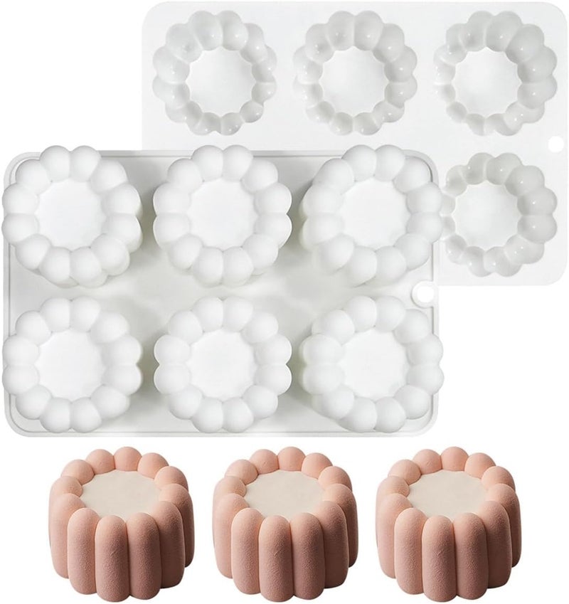 mostsom Silicone Flower Mousse Cake Mold Ice Cream Chocolate Mold Soap 3D Cupcake Bakeware Baking Dish Cake Pan Muffin Mould (A_ Flower) - Image 5