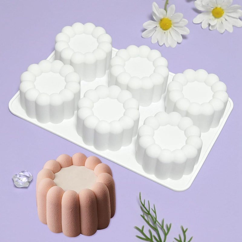 mostsom Silicone Flower Mousse Cake Mold Ice Cream Chocolate Mold Soap 3D Cupcake Bakeware Baking Dish Cake Pan Muffin Mould (A_ Flower) - Image 2