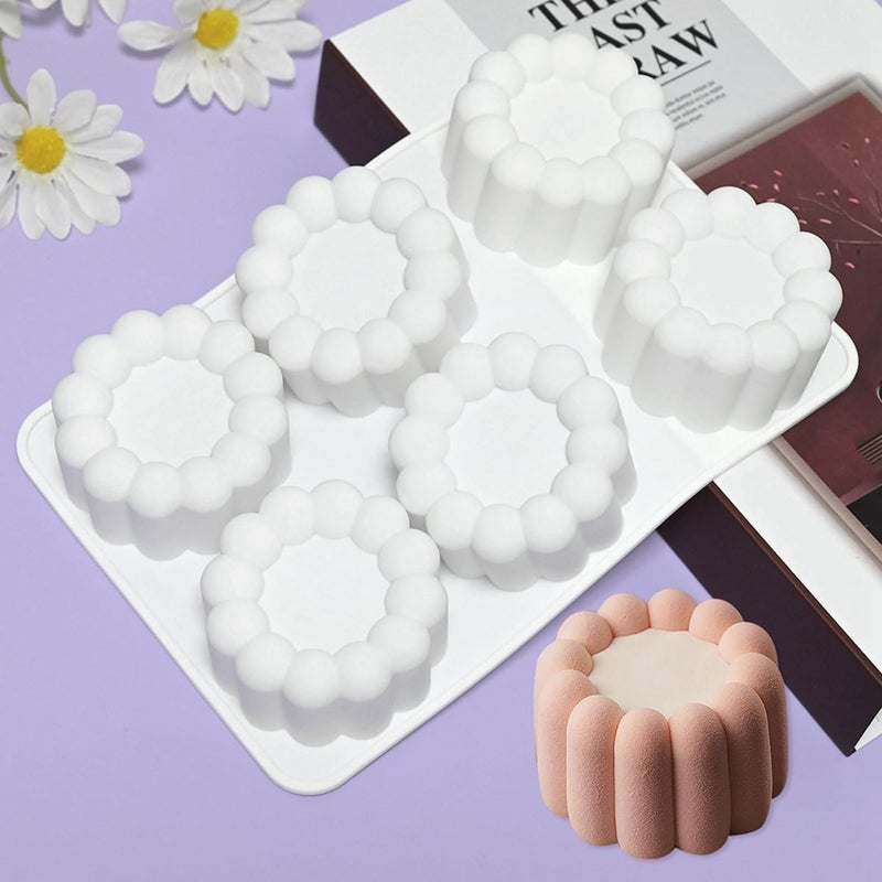 mostsom Silicone Flower Mousse Cake Mold Ice Cream Chocolate Mold Soap 3D Cupcake Bakeware Baking Dish Cake Pan Muffin Mould (A_ Flower) - Image 1