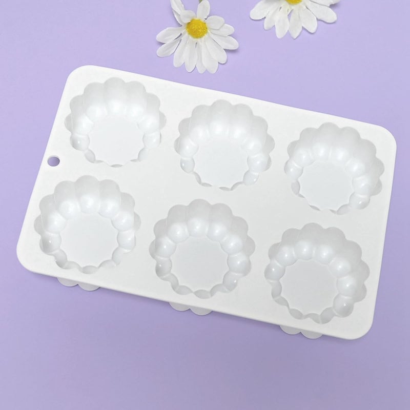 mostsom Silicone Flower Mousse Cake Mold Ice Cream Chocolate Mold Soap 3D Cupcake Bakeware Baking Dish Cake Pan Muffin Mould (A_ Flower) - Image 4