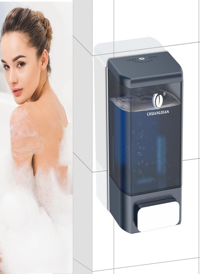 CHUANGDIAN Manual Soap Dispenser Bathroom Kitchen Wall Mounted Soap Dispenser for Bathroom Shower Shampoo Gel Liquid Plastic Container 34oz/1000 ml, Dark Grey, CHUANGDIAN - Image 4