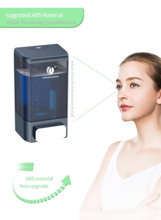 CHUANGDIAN Manual Soap Dispenser Bathroom Kitchen Wall Mounted Soap Dispenser for Bathroom Shower Shampoo Gel Liquid Plastic Container 34oz/1000 ml, Dark Grey, CHUANGDIAN - Image 3