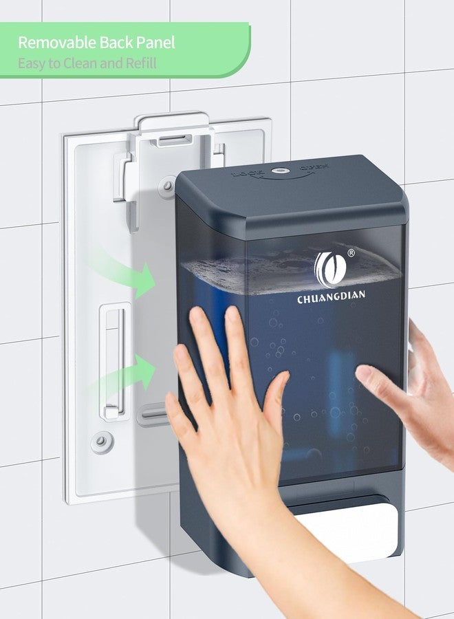 CHUANGDIAN Manual Soap Dispenser Bathroom Kitchen Wall Mounted Soap Dispenser for Bathroom Shower Shampoo Gel Liquid Plastic Container 34oz/1000 ml, Dark Grey, CHUANGDIAN - Image 2