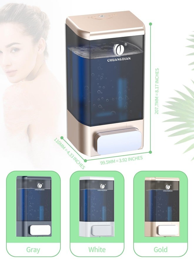 CHUANGDIAN Manual Soap Dispenser Bathroom Kitchen Wall Mounted Soap Dispenser for Bathroom Shower Shampoo Gel Liquid Plastic Container 34oz/1000 ml, Dark Grey, CHUANGDIAN - Image 5