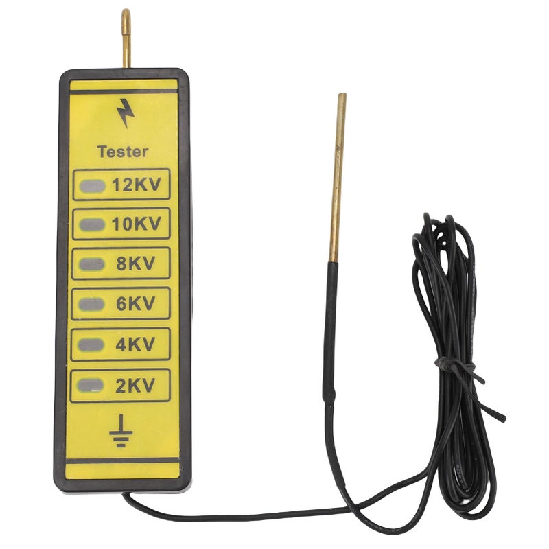 High Voltage Fence Tester 2000 to 12000V with 6 LED Indicators Rainproof for Farm - Image 2