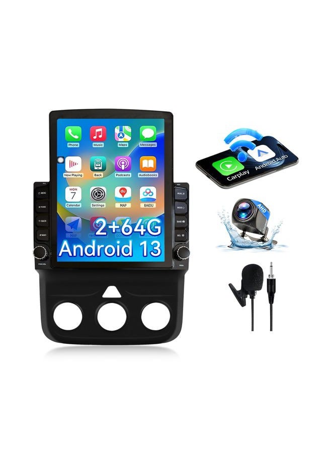 BINIZE Android 13 Car Stereo Compatible with Dodge Ram 1500/2500/3500 Radio 2013 2014 2015 2016 2017 2018,Navigation GPS Touch Screen Radio Head Unit with Wireless CarPlay/Android Auto(Manual AC) - Image 1
