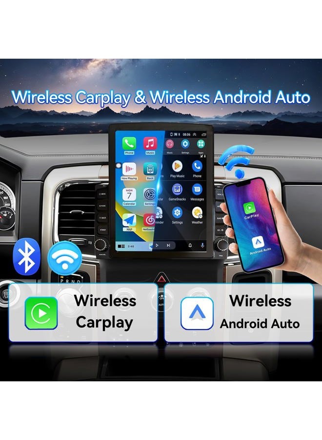 BINIZE Android 13 Car Stereo Compatible with Dodge Ram 1500/2500/3500 Radio 2013 2014 2015 2016 2017 2018,Navigation GPS Touch Screen Radio Head Unit with Wireless CarPlay/Android Auto(Manual AC) - Image 2