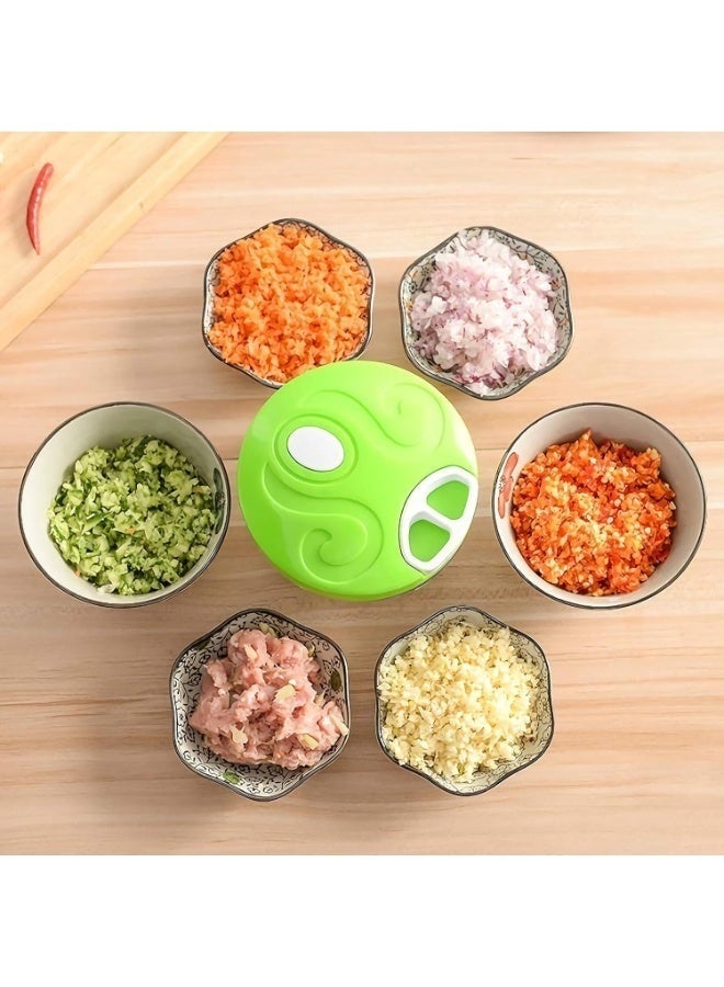500ml Multifunctional Manual Chopper: Bestselling Vegetable, Fruit and Nut Cutter - Compact design with transparent bowl and sturdy pull cord - Ideal for chopping garlic and onions, preparing baby food and sauces with less effort. - Image 5