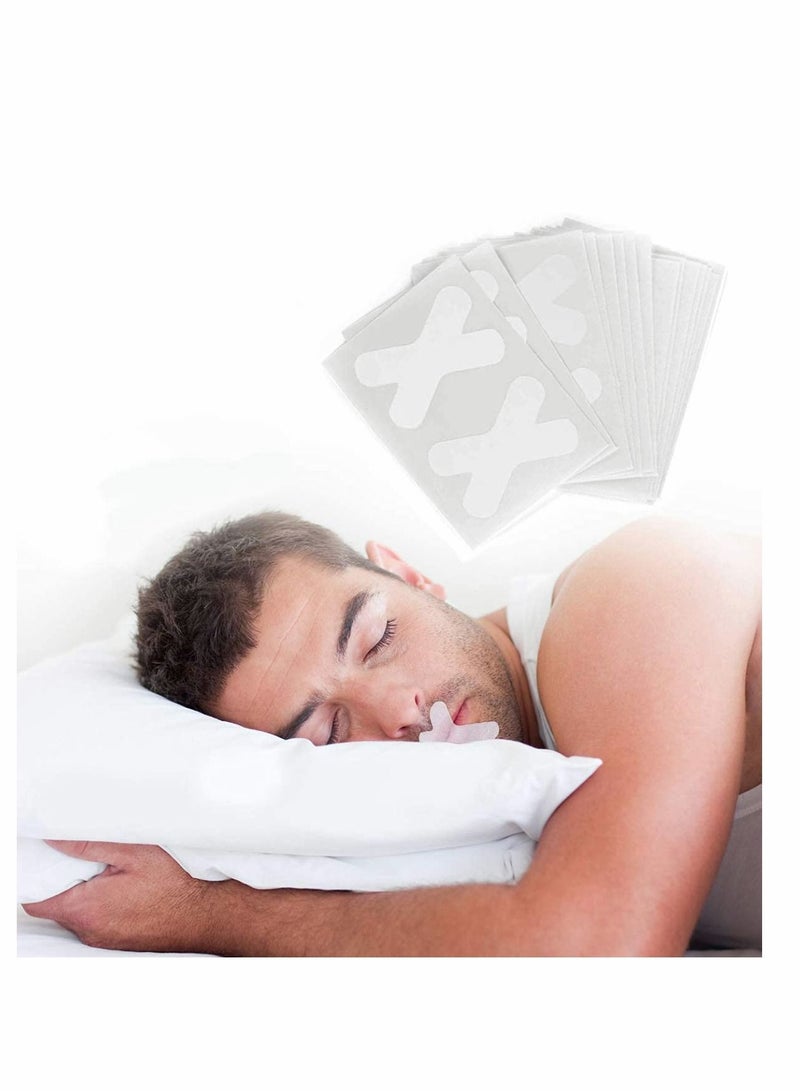 SYOSI شرائط الفم المضادة للشخير، شرائط النوم، شريط الفم اللطيف المتقدم لتخفيف الشخير الفوري، جهاز إيقاف الشخير، جهاز تحسين النوم الليلي، تنفس أقل بالفم، 60 عبوة - Image 1