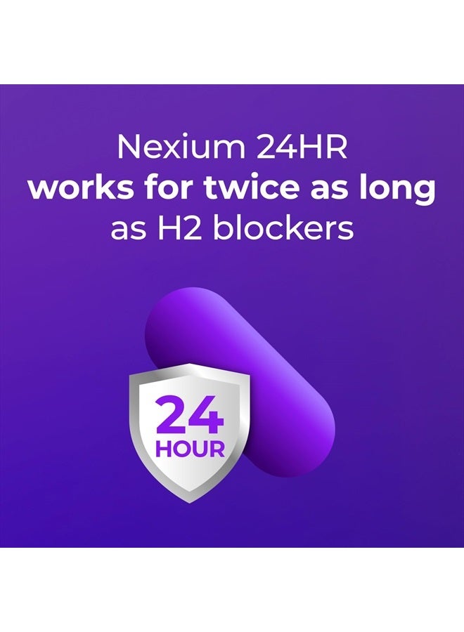 NEXIUM 24 ساعة ClearMinis مخفف حموضة المعدة كبسولات إطلاق مؤجل للحماية طوال اليوم وطوال الليل من حرقة المعدة المتكررة، دواء حرقة المعدة مع إيزوميبرازول ماغنسيوم - 14 عدداً - Image 3
