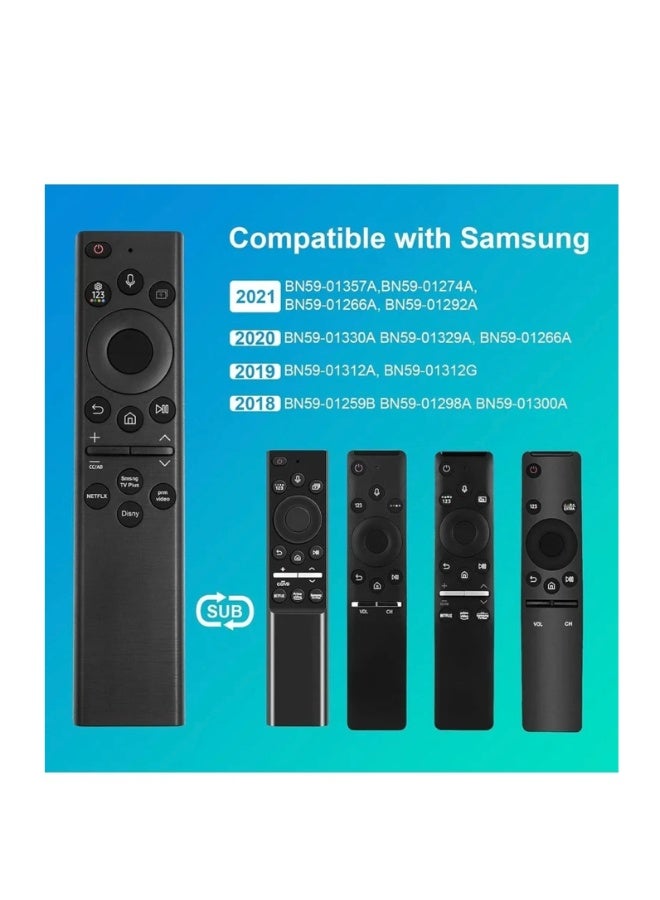 Remote Controls Voice Remote Control Replacement for Samsung Smart TV (No Solar), Compatible with Most 2018 to 2022 Smasung Crystal UHD QLED The Frame QLED 4K 8K Smart TVs(BN59-01385A/BN59-01385B) - Image 2