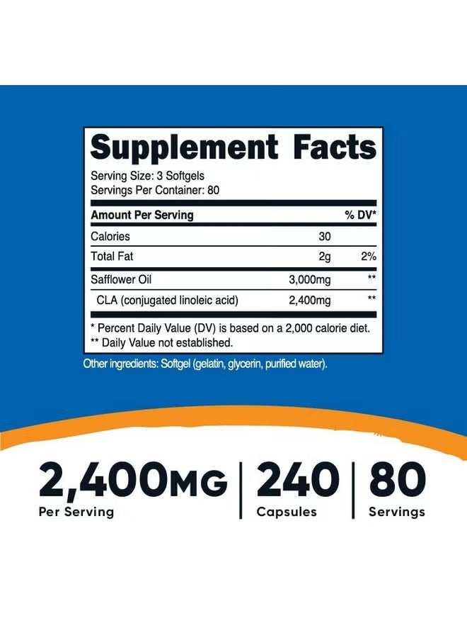 Nutricost, CLA, 240 Softgels (800 mg per Softgel) - Image 3