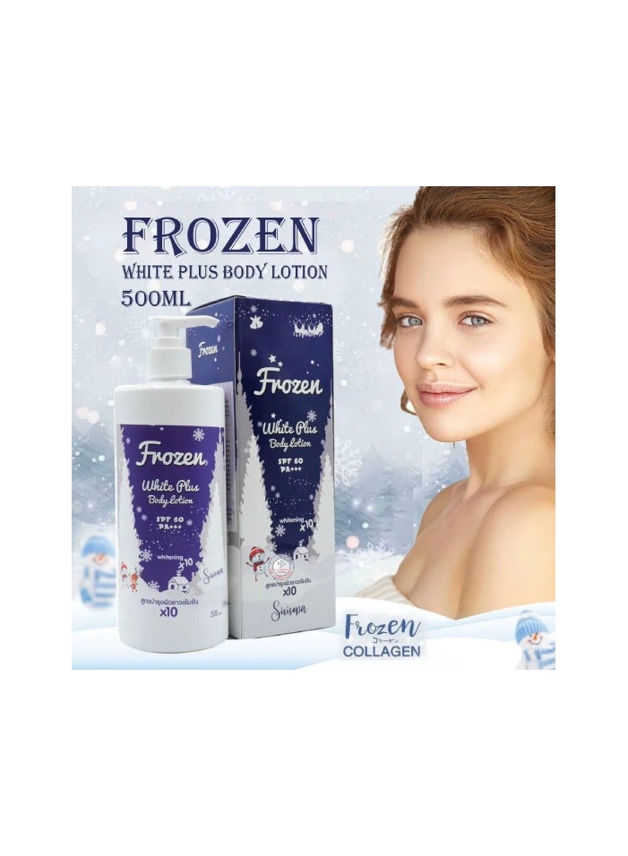 Frozen Collagen Frozen White Plus Body Lotion SPF 60 PA+++ – Whitening x10 Intensive Brightening & UV Protection – Long-Lasting Hydration – 200ml - Image 2